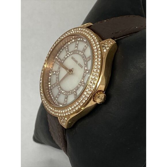 Michael Kors Kerry MK3313 Women's Brown Leather Analog Dial Quartz Watch NO139 - Picture 4 of 12